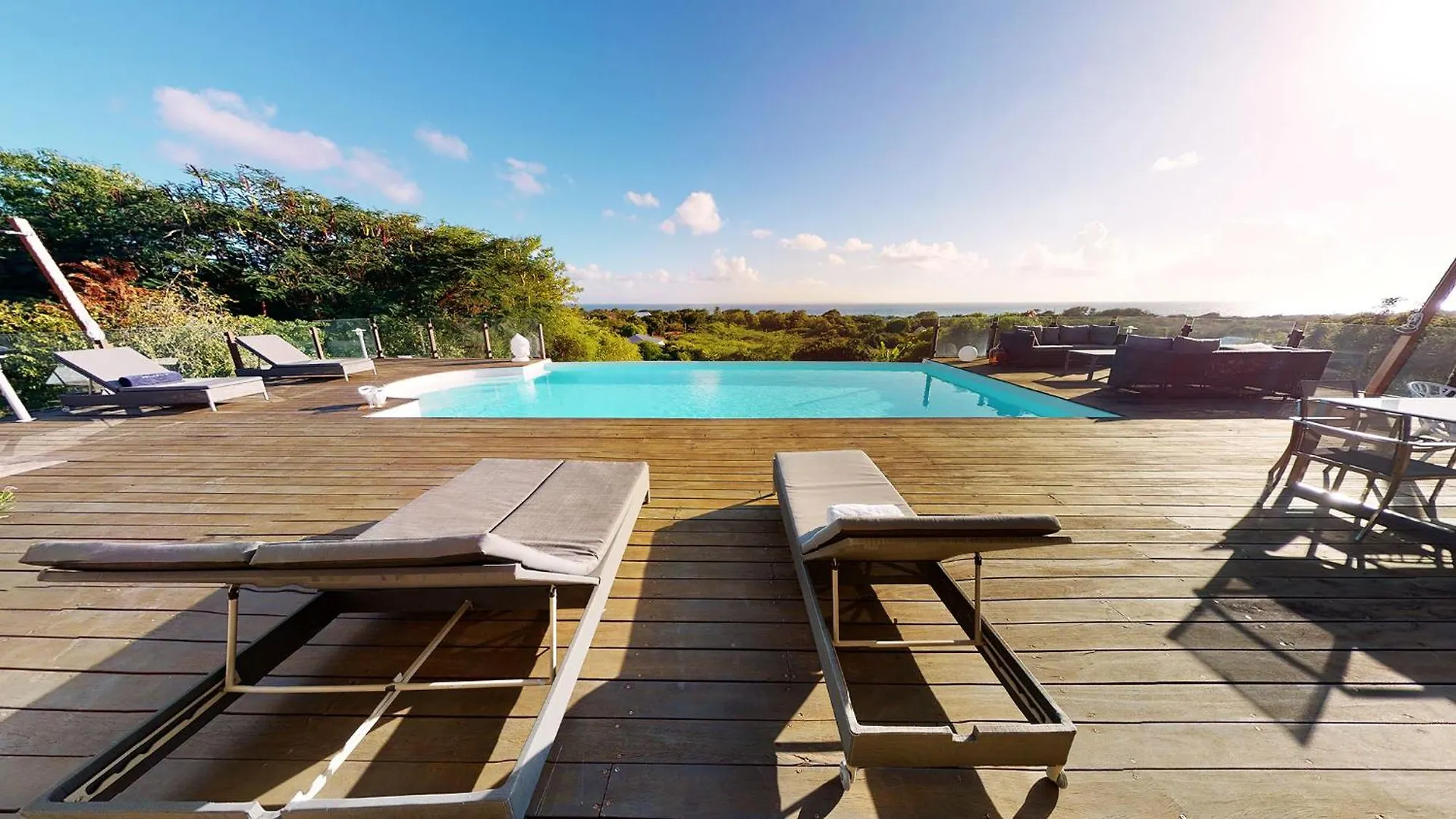 Villa Deluxe L'Hacienda Villa Vue Mer 180 Piscine Jacuzzi Proche Plage Marina Golf Pointe Des Chateaux Et Casino Jardin Clos Voyage Durable Saint-Francois